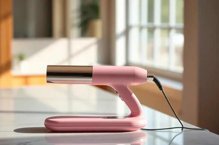 Style your hair effortlessly using this stylish pink hair all in one styler for a flawless look.
